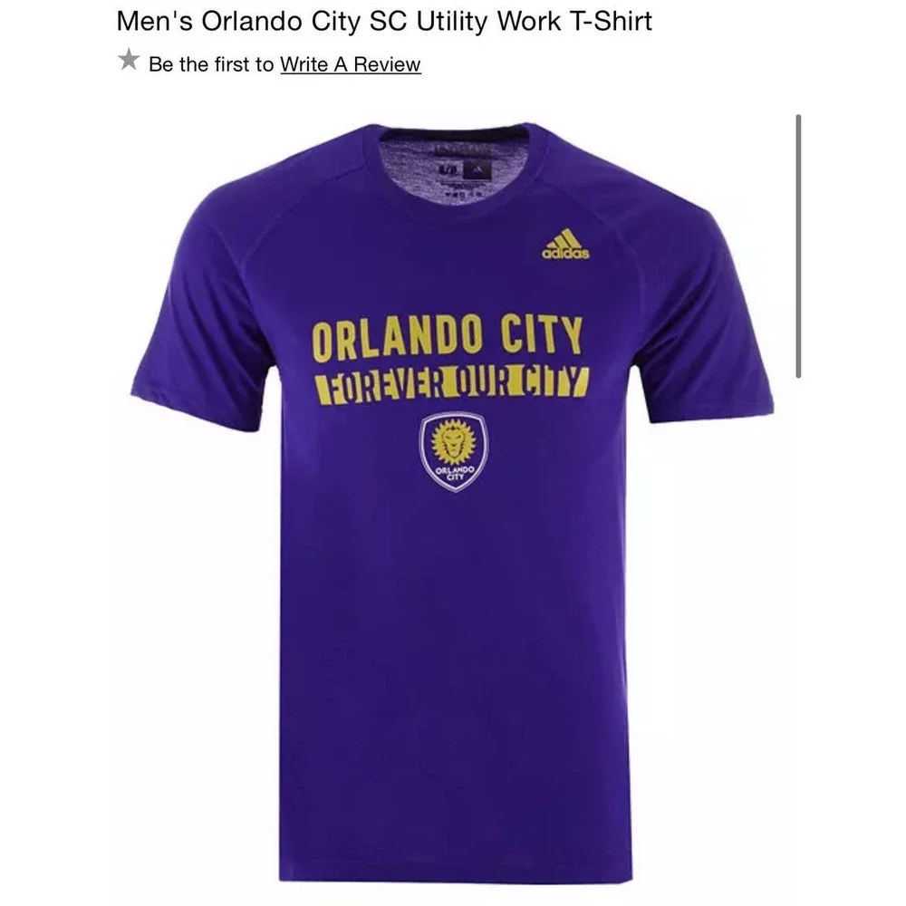 nwt adidas orlando city MLS purple shirt